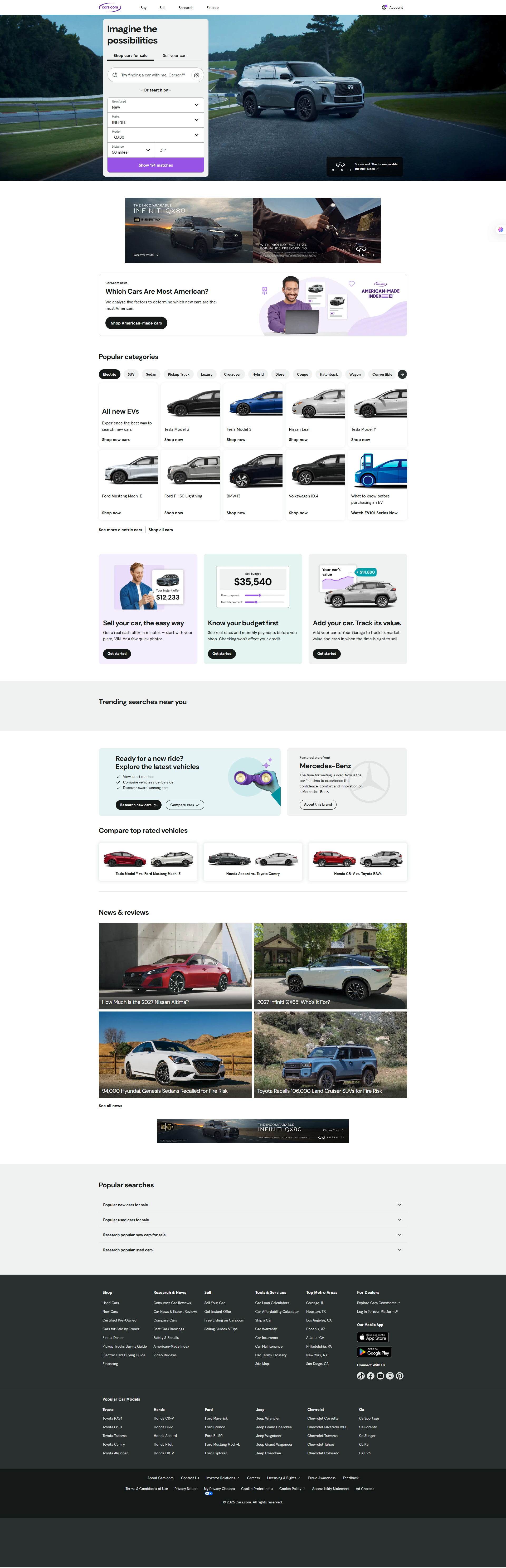 Original Cars.com homepage